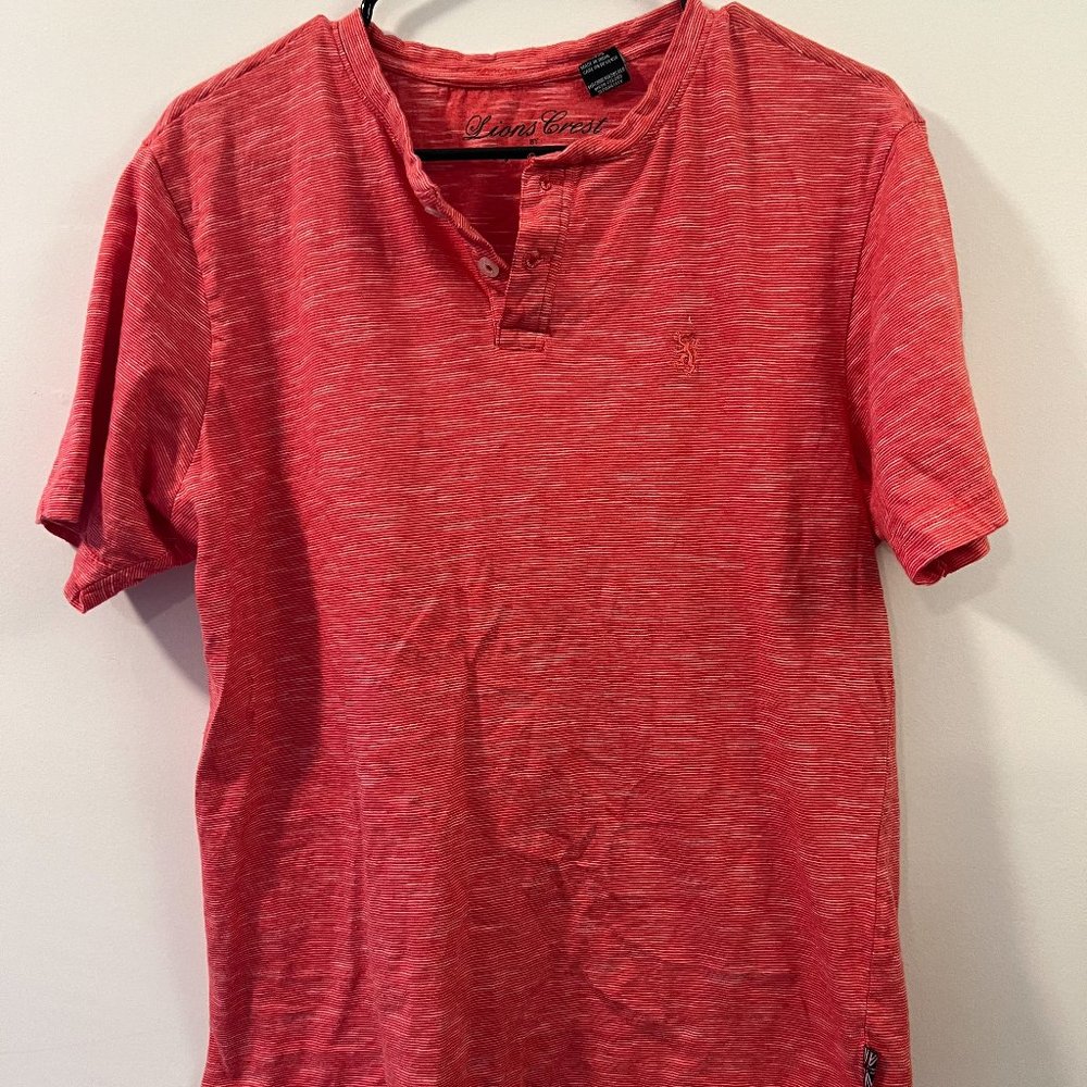 Salmon Henley Shirt